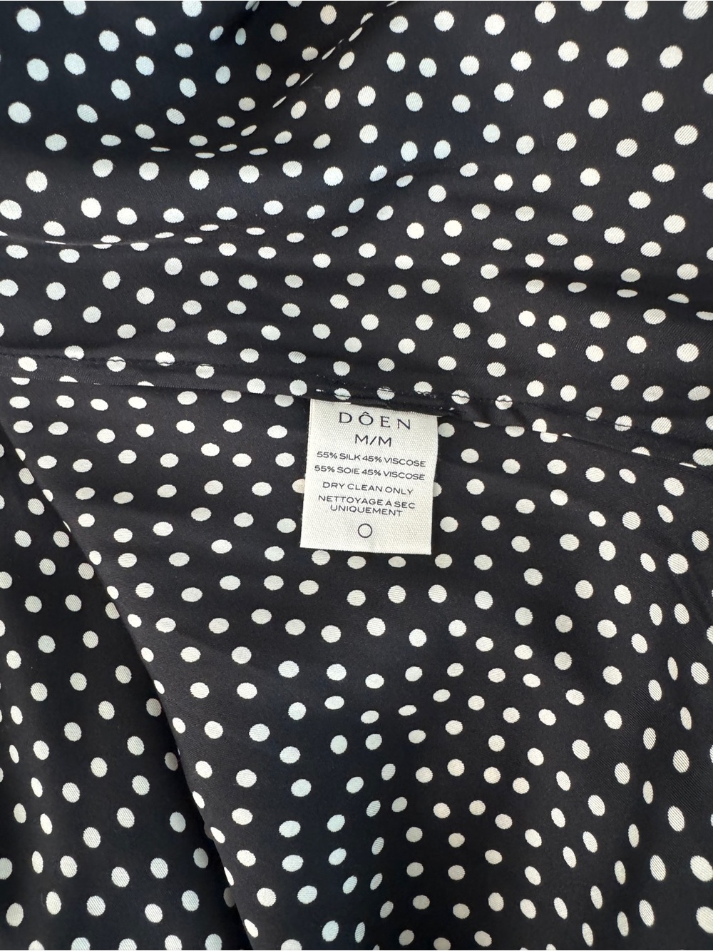 NWT Doen Rosaria Silk Ruched Bust Ruffle Midi Maxi Dress Camille Dot Polka Black - Picture 13 of 13